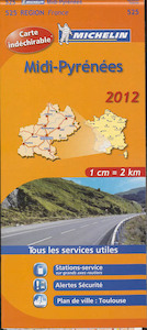 MICHELIN WEGENKAART 525 MIDI-PYRENEES 2012 - (ISBN 9782067169586)