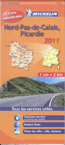 Michelin 511 Nord-Pas-de-Calais 2011 - (ISBN 9782067154971)