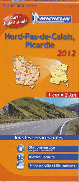 MICHELIN WEGENKAART 511 NORD-PAS-DE-CALAIS 2012 - (ISBN 9782067167025)