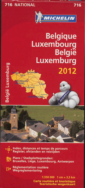 Michelin wegenkaart 716 Belgie Luxemburg 2012 - (ISBN 9782067170704)